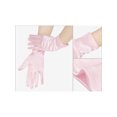 thumbnail image 3 of INSPIRE CHIC Solid Color Satin Full Finger Gloves Wrist Length Short Gloves for Women Pink One Size, 3 of 6