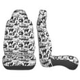 thumbnail image 4 of Fotbe Black White Halloween Pattern Automotive Seat Covers for Cars Trucks and SUVs – Car Seat Covers for Front Seats,Protective Seat Covers,Vehicle Seat Covers, Set of 2, 4 of 9