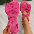thumbnail image 7 of AUDeals Women’s Ankle Strap Bowknot Flat Sandals Open Toe Dressy Slip On Summer Beach Holiday Casual Shoes (Hot Pink, 7.5), 7 of 7