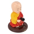 thumbnail image 3 of Solar Little Monk Figurine With Built In Solar Panel, Funny Statue Ornament For Office Car Home, 3 of 8