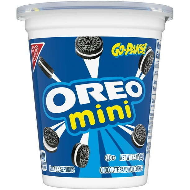 OREO Mini Chocolate Sandwich Cookies, Original Flavor, 1 GoPak Cup