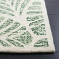 thumbnail image 3 of SAFAVIEH Jardin Cyan Leaves Area Rug, Ivory/Green, 6' x 6' Square, 3 of 8