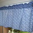 thumbnail image 3 of Cotton Window Valance Floral Print 58 Inch Wide Botanic Flower-Pattern Blue, 3 of 4