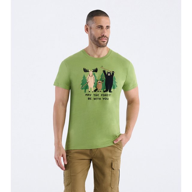 Little Blue House T-shirt Graphique pour Homme, Que la Forêt Soit avec Toi
