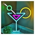 thumbnail image 4 of Jugo De Cocktaisl Con Letrero De Neón De Limón Para Habitación Fiesta Hogar Pub Club Decoración De Pared Iluminada Con Alimentación USB, 24.6cm×27.2cm, 4 of 4