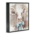thumbnail image 2 of Stupell Industries Soft Abstract Cow & Bow Animals Painting Black Framed Art Print Wall Art, 12 x 12, 2 of 7