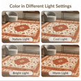 thumbnail image 7 of ODIKA 5'x7' Washable Area Rug Orange Burnt Fall Vintage Mid Century Border Bathroom Terracotta for Guest Room, Lounge, Apartment, Non-Slip Low Profile, Stain Resistant, 7 of 7