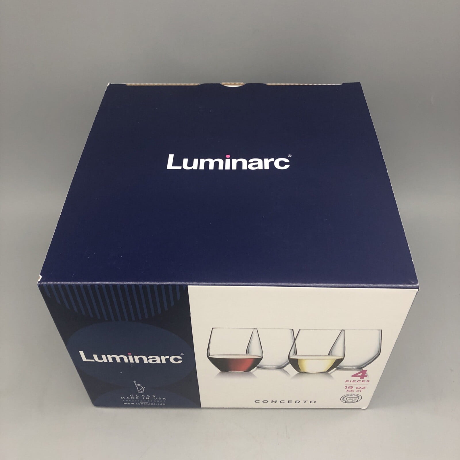 Luminarc Concerto Stemless Wine (Set of 4), 19 oz, Clear - Walmart.com