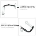 thumbnail image 2 of Mobutofu 1Set Stainless Steel Chain Lock for Home and Hotel 5.1*1.5in Silver, 2 of 7