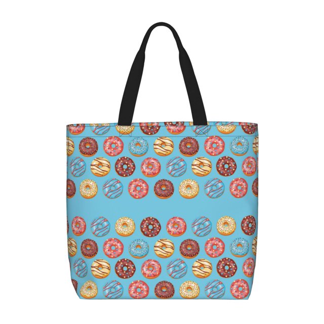Easygdp Cute Donut Bolsa Tote para Mujer, Bolso de Hombro para Trabajo, Playa, Viajes, Compras y Supermercado