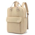 thumbnail image 1 of Dinheiro Mochila repelente al agua de tela Oxford de 16 pulgadas de cuatro colores, sencilla y versátilBeige, 1 of 5