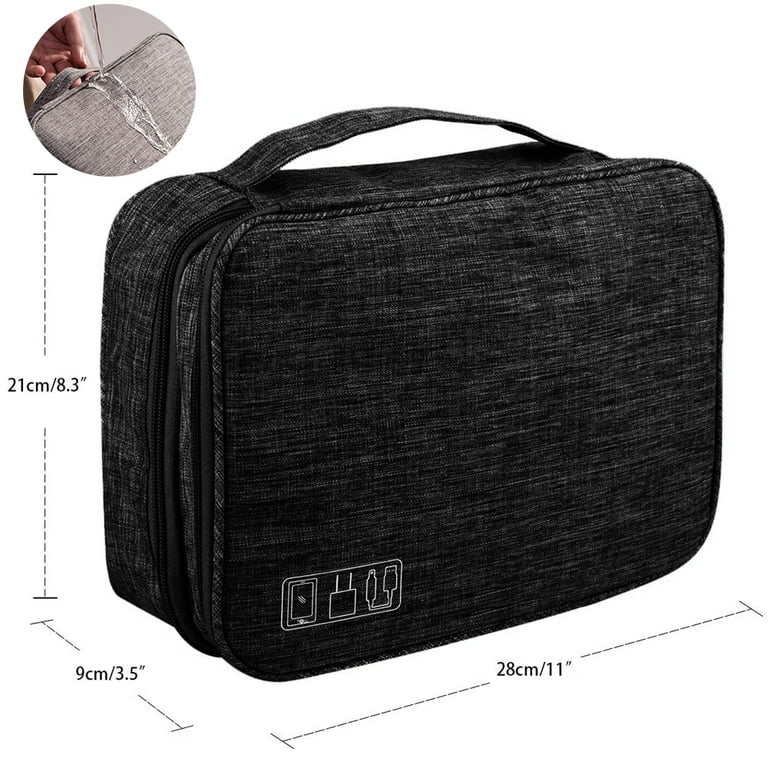 Travel Cable Organizer Bag Three-Layer Electronics Accessories Cable Bag  for Cables Chargers iPad Phone SD Card Wires Cords