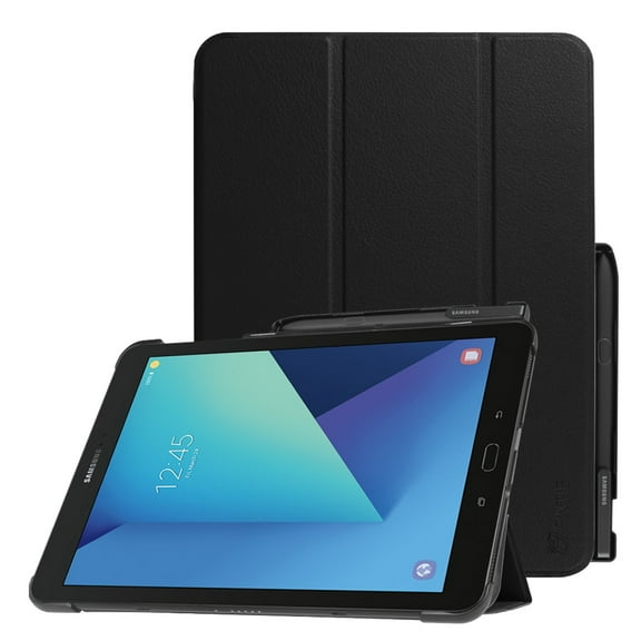 For Samsung Galaxy Tab S3 9.7 Case Slim Shell Standing Cover w/ S Pen Protective Holder (SM-T820/T825) Black