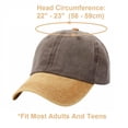 thumbnail image 3 of TOPTIE Two Tone Denim Baseball Cap 6 Panel Washed Cotton Unisex Sun Hat-Yellow-Coffee, 3 of 6