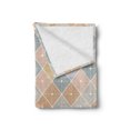 thumbnail image 2 of Abstract Soft Flannel Fleece Throw Blanket, Modern and Soft Toned Geometrical Tiles with Rhombus Forms Illustration, Cozy Plush for Indoor and Outdoor Use, 50" x 60", Multicolor, by Ambesonne, 2 of 5