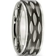 thumbnail image 4 of Stainless Steel Polished Black Ip-Plated 8mm Grooved Band (Size 10.5) Made In China sr420-10.5, 4 of 5