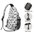 thumbnail image 3 of Emperor Penguin Sling Backpack, Snowflake Winter Animal Print Crossbody Bag, Cartoon Cute Design for Fashionable Young People, 3 of 6