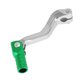 thumbnail image 1 of Palanca de cambio de motocicleta plegable para Kayo T2, palanca de cambio de aleación de aluminio, brazo de palanca de cambio tono plateado con cabeza verde, 1 of 1