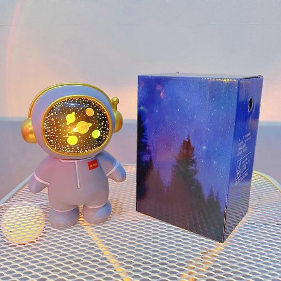 Cute Night Light, Astronaut Resin Desk Lamp with Warm Glow,Perfect for Kids' Room, Nursery,Perfect for Bedtime Stories and Nursery Decor,Great for Gif