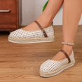 thumbnail image 6 of Samdudou Womens Flats Shoes Closed Toe Mary Jane Slip On Espadrilles Hollow Out Mesh Upper with Adjustable Buckle Strap Lightweight Walking Footwear Casual Summer, 6 of 6