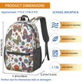 thumbnail image 3 of Butterfly and Flower Orange Pattern 17" School Backpacks for Teens,Waterproof Oxford Fabric,S-Shape Padded Straps for School,Travel,Hiking,Camping, 3 of 6