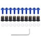 thumbnail image 1 of 10 Piezas M5 Motocicleta Parabrisas Tornillo Carenado Parabrisas Perno Azul, 1 of 1