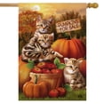 thumbnail image 2 of Briarwood Lane Fall Kittens Pumpkins House Flag, 2 of 4