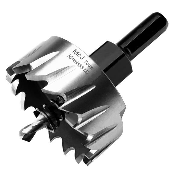 McJ Tools 59mm HSS M2 Drill Bit Hole Saw for Metal, Steel, Iron, Alloy; Ideal for Electricians, Plumbers, DIYers, Metal Professionals