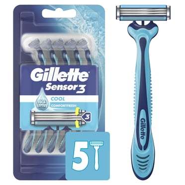 Gillette Sensor2 Pivoting Head Men's Disposable Razors, Blue, 25 Count ...