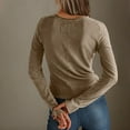 thumbnail image 3 of Oplxuo Basic Going Out Crop Tops for Women Fall Long Sleeve Slim Fit Crew Neck Casual Solid Color Streetwear T Shirts, 3 of 7