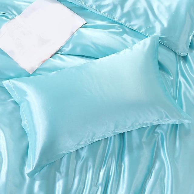 Funda de almohada reversible de seda para cabello y piel | 70 % seda, 30 % fibras recicladas | Funda de almohada de satén refrescante | 73 x 48 cm | 1 unidad en plata, oro rosa, beige, azul cielo,