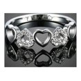 thumbnail image 2 of Hearts Anniversary Wedding Band Ring Sterling Silver Cz Women Ginger Lyne Collection 8, 2 of 5