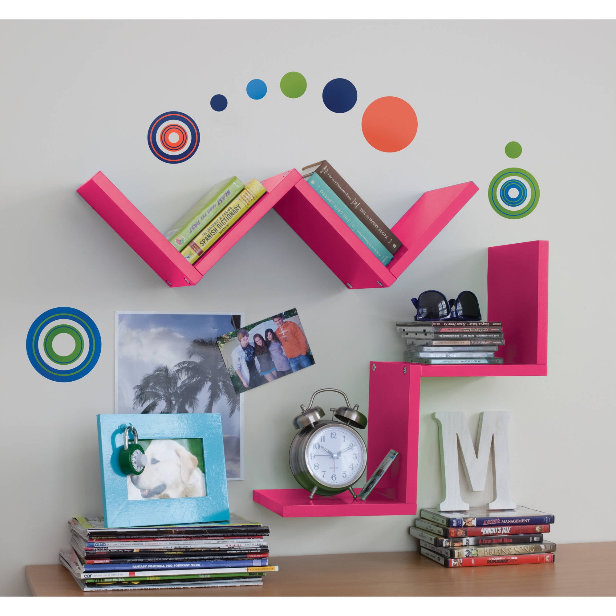 Your Zone Zig Zag Shelf, Pink