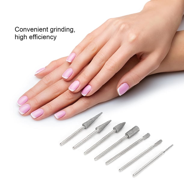 Broca De Manicura Con De Diamante, Accesorio Eléctrico Para Cabezal De Pulido De Uñas, Con Material De Acero De Tungsteno, Para Uñas De Vidrio Y Plástico