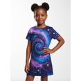 thumbnail image 3 of Girls Breathable Trendy Short Sleeve Summer Dress Comfort-Fit Crewneck Casual Dress for Big Girls Age 6-13, 3 of 6
