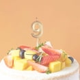 thumbnail image 5 of WUJDF 1Pc Number Birthday Candles Gold Cake Candles Number 0-9 Cake Decoration for Birthday Anniversary Wedding Party Celebration,Metallic Cake Topper Candles,Happy Birthday Cake Candles (Number 9), 5 of 5