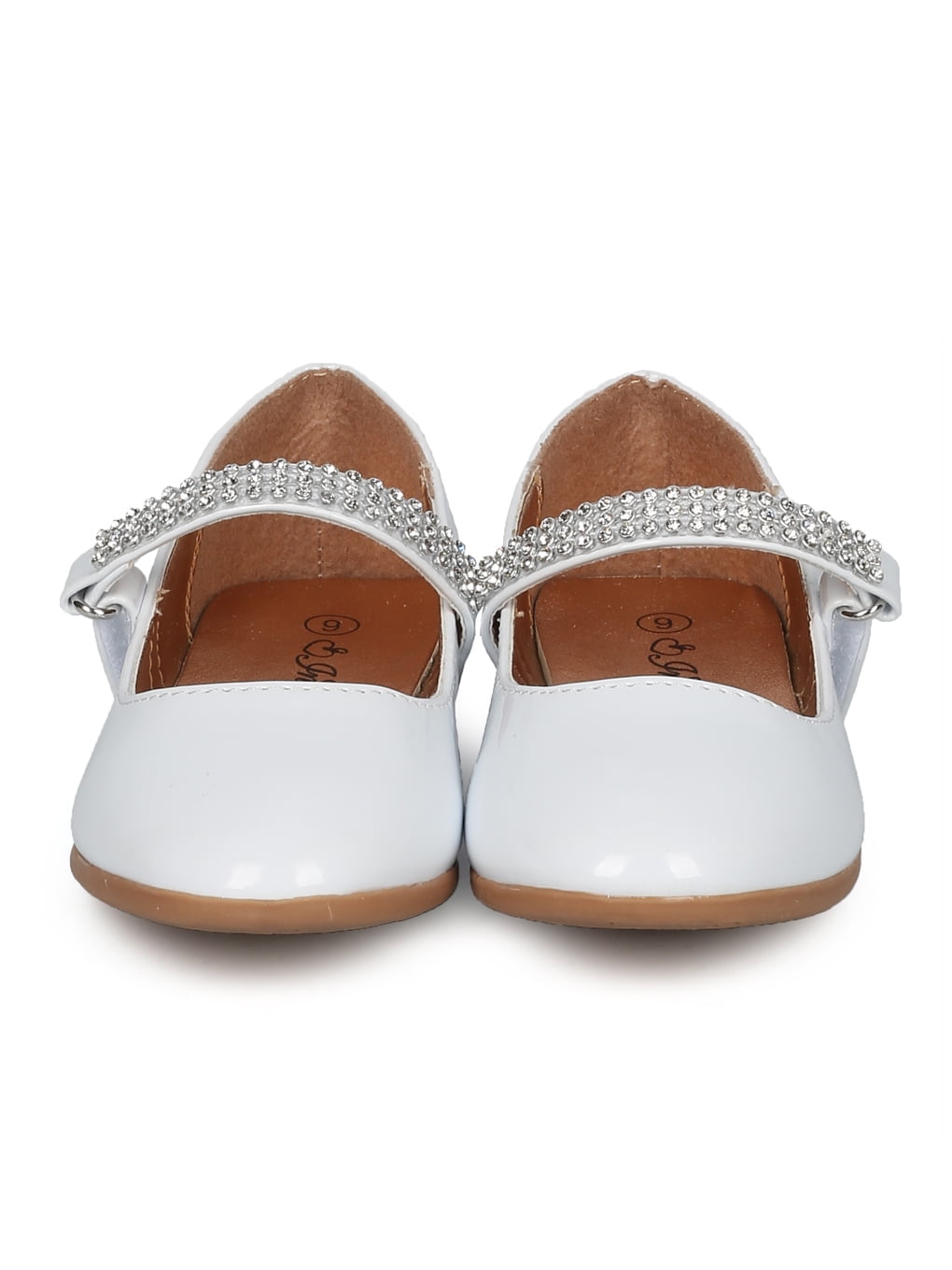 Indulge Grace-01 Girls Round Toe Rhinestone Mary Jane Ballet Flat HC74