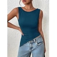 thumbnail image 3 of PRETTYGARDEN Womens Ruched Tank Tops Summer Sleeveless Slim Fit T Shirts Blouses Going Out Y2K Fashion Clothes, 3 of 7