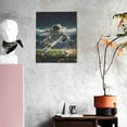 thumbnail image 3 of KLL Astronaut Soccer Field Print Canvas Wall Art, Canvas Painting Prints Canvas Art Wall Decor Home Decoration for Living Room Bedroom Office, 3 of 6