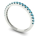 thumbnail image 2 of 0.57 ct Brilliant Round Cut Simulated Turquoise 18K White Gold Stackable Band SZ 9.5, 2 of 6