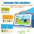 thumbnail image 3 of CWOWDEFU Kids Tablet with Case, 7 inch Android 14 Tablet for Kids, 8GB RAM 64GB ROM 256GB Expand 4000mAh, Educational Learning for Toddler, Parental Control, Dual WiFi, Gift for Ages 3-10, Blue, 3 of 9