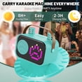 thumbnail image 6 of FanFun Mini Karaoke Machine for Kids, 15 Animation Modes, Connect with Bluetooth, Kids Toy, Birthday Gift for Girls Boys, Green, 6 of 9