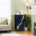 thumbnail image 2 of Dresser for Bedroom with 4 Storage Drawers luxury Blue marble gold abstract texture Indigo ocean blue Dressers Chest of Drawers Steel Framed Fabric Closet Organizers for Entryway, 2 of 7
