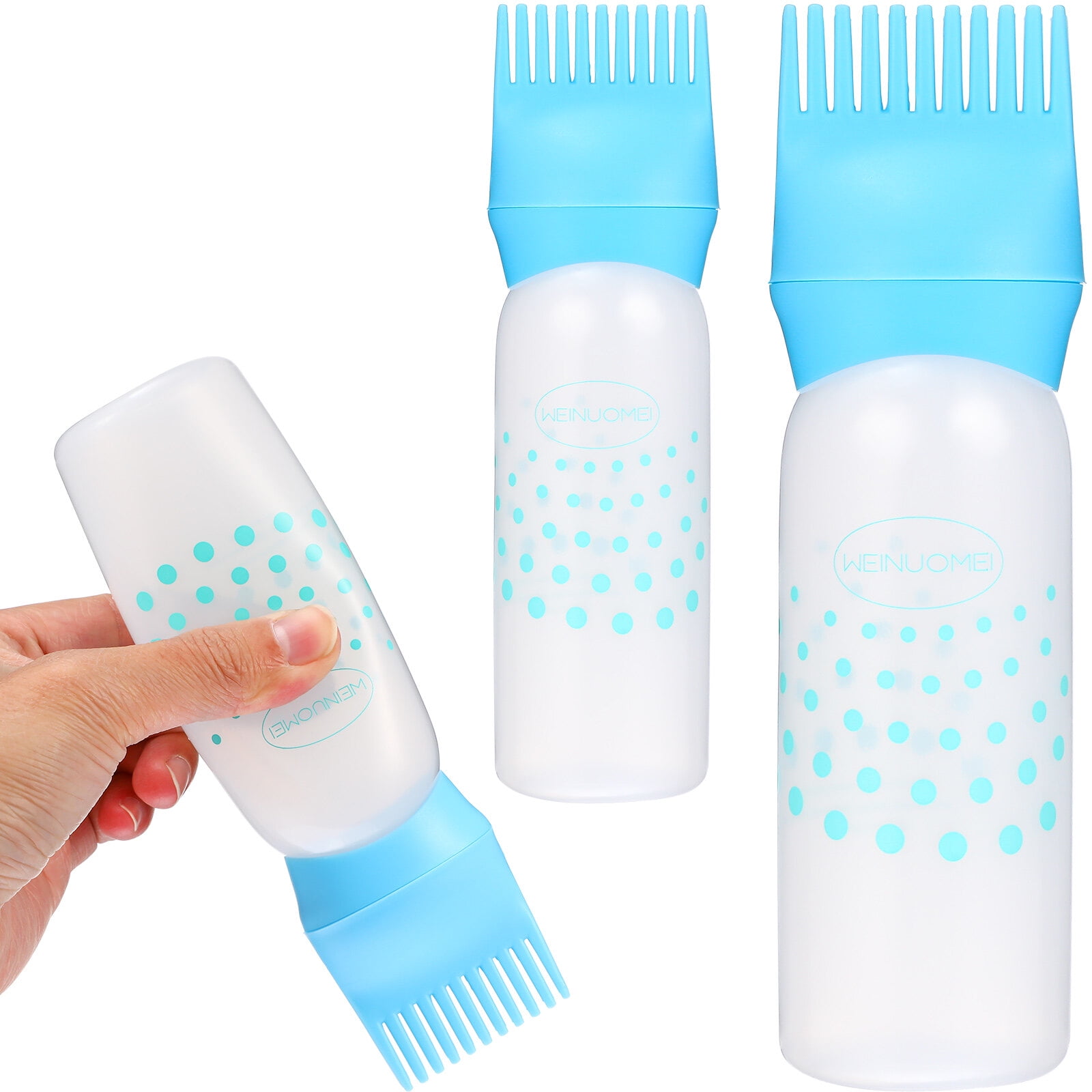 3 Pcs Root Comb Squeeze Applicator Bottles Hair Color Oiling Bottles
