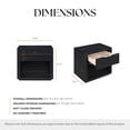 thumbnail image 3 of Omax Decor Venice Modern Nightstand with Soft Close Drawer in Black, 3 of 11