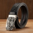 thumbnail image 6 of 3.5CM Eagle Alloy Automatic Buckle Cowskin Leather Belt Quality Men Wasitbad Strap Genuine Leather Gift Bussiness Belt For Jeans, 6 of 6
