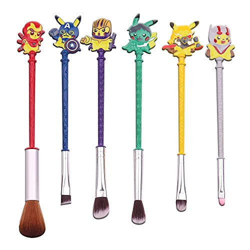 Yinuo Pokemon Sailor Moon Card Sakura Game Of Thrones Hello Kitty Makeup Brush Foundation Blending Powder Eyeshadow Blush Cosmetic Makeup Brush Set Pack Of 6 Pokemon 2 Walmart Com