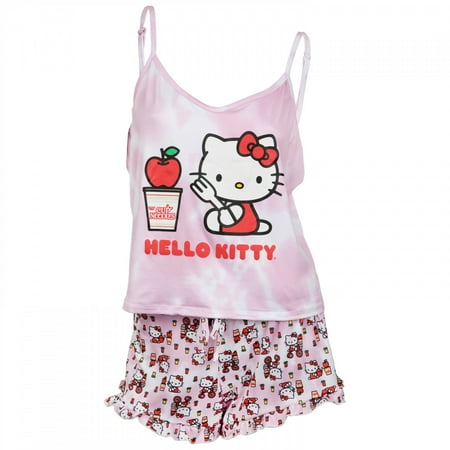 Hello Kitty Sanrio x Cup Noodles Apple Time Spaghetti Strap Lounge Set-XLarge