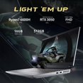 thumbnail image 2 of Dell G15 15.6'' FHD 120Hz Gaming Laptop, AMD Ryzen 5 6600H, 16GB DDR5 RAM, 512GB PCIe SSD, NVIDIA GeForce RTX 3050, Backlit Keyboard, HD Camera, Win 11 Pro, Gray, 2 of 5