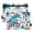 Cartoon Dinosaur with Bike, variant on Polar Bear Bicycle Riding 2 Pack Pencil Pouch for 3 Ring Binder Smooth Zipper Folders with Pockets Clear Window Pencil Case